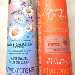 Crystal Waters Bath Salts 2 PK Daisy Garden, Lemon Verbena Scented Aromatherapy